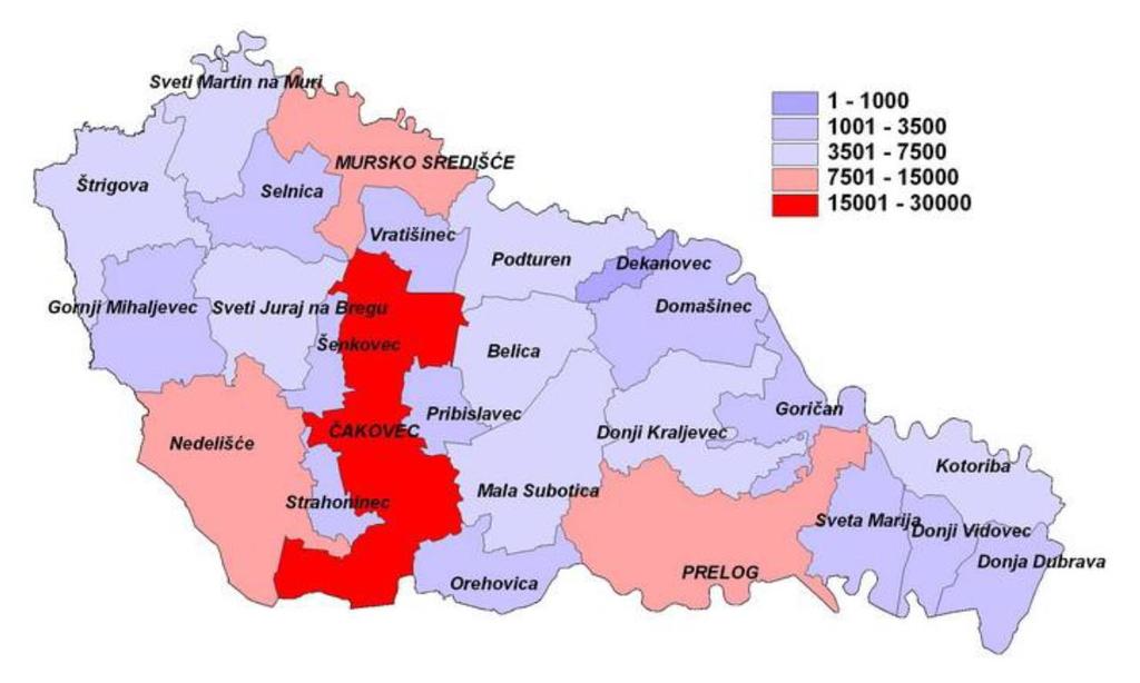 čijem užem području stanuje oko 17.000 stanovnika, a još toliko naseljava šire područje Čakovca.