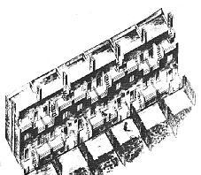 godine Fig 12 Adolf Loos: Heuberg complex in Vienna, axonometric projection, 1920 Sl. 13. Zlatko Neumann: Projekt vile, perspektiva, 1926.