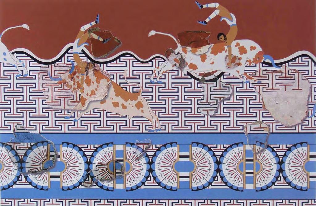 Minoan-style paintings from the