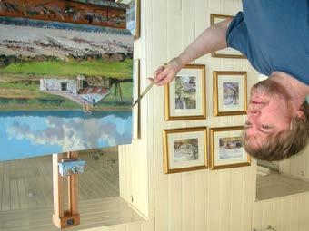 Home North West & Culture Mid North East Artist Philip Stanton puts the finishing touches to a canvas at