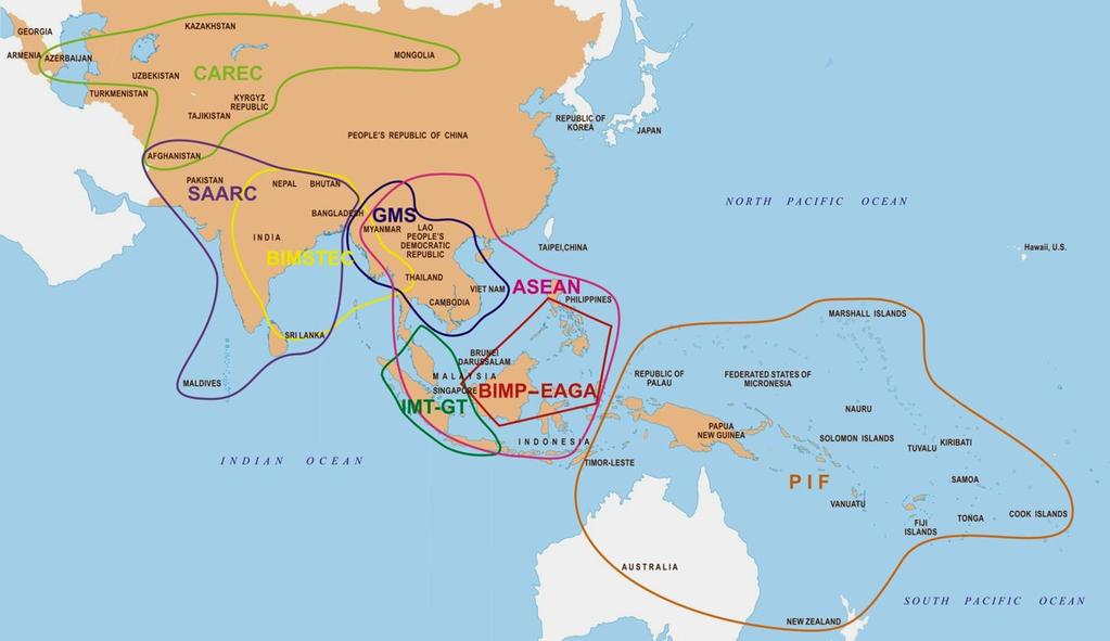 Centrality of SASEC in The Garland of an Integrated Asia SASEC Asia is increasingly integrated economically stretching from the shores of the Black Sea in the West to the Western shores of the