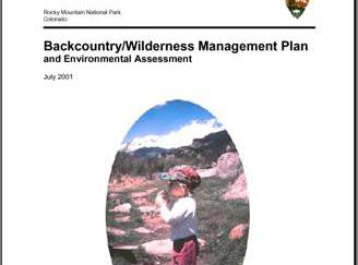 RMNP Backcountry/Wilderness Plan Visitors should have the opportunity for a