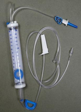 Infusion Therapy Measured Volume Infusion Set-110/150ml (CR-307) Floater Vented Micro Pin Features - 110/150 ml Graduated Burette with shut off value and micro drip ABS strong and sharp tip spike