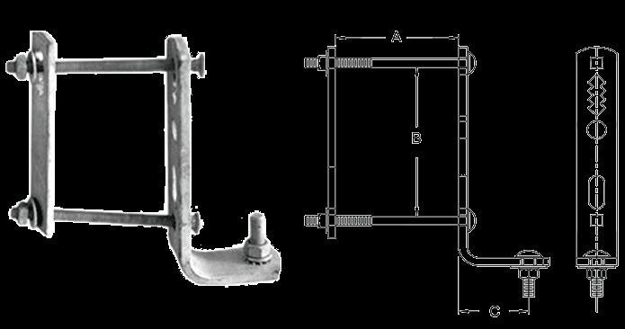 Brackets Crossarm, Pole Top, Side Post Crossarm Mounting Bracket The following crossarm brackets are used to mount a variety of apparatus.