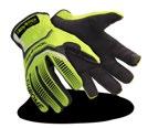 and CE Level 5 cut resistance (interior layer) Hi-vis back-of-hand impact guards Goatskin leather palm provides a traditional style of comfort and grip Impact
