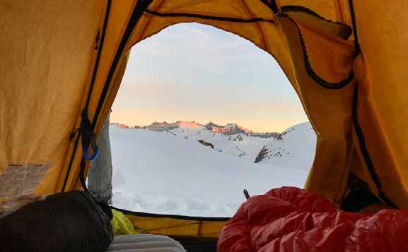 Snow Camping: View from Inside