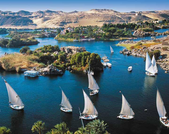 he Nile at Aswan HE 600 MILE NILE A river journey from Aswan to Cairo aboard the SS Misr 7 th to 19 th March & 8 th to 20 th October 2019 JORAN Cairo Beni Suef Beni Hassan Ashumunein SAUI una El