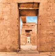 he story of Osiris is represented on the walls of the temple with two of its inner chambers which are rich in symbolic imagery.