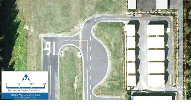 existing taxiway Building Restriction Line (BRL) setback retained Requires approximate 2.