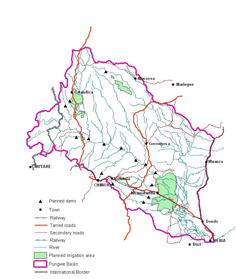 Bué Maria site Proposed priority dam sites in