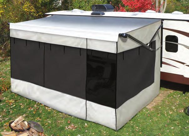 Add up to 160 square feet of enclosed space so you can enjoy meals minus pesky insects. Or roll down the all-weather panels and use as a cozy sleeping area for kids.