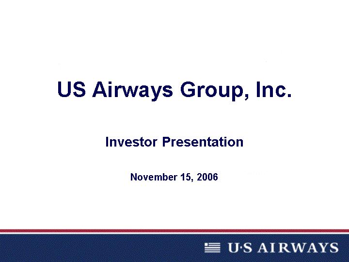 US Airways Group, Inc.