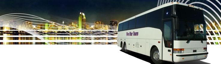 COMPANY PROFILE Five Star Tours & Charter Company is San Diego s Tour Bus Leader. Since 1972, we have been specializing in ground charter and shuttle services for the meeting industry.