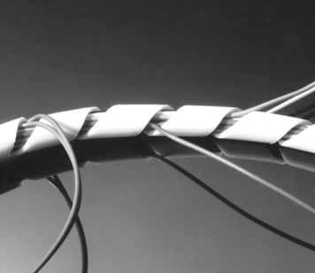 urliflex SPIRAL-UT ALE WRAP Wraps on like tape. Easy to remove and re-use. Allows branch-outs and break-outs of single/multiple wires and re-routing of replacement wires.