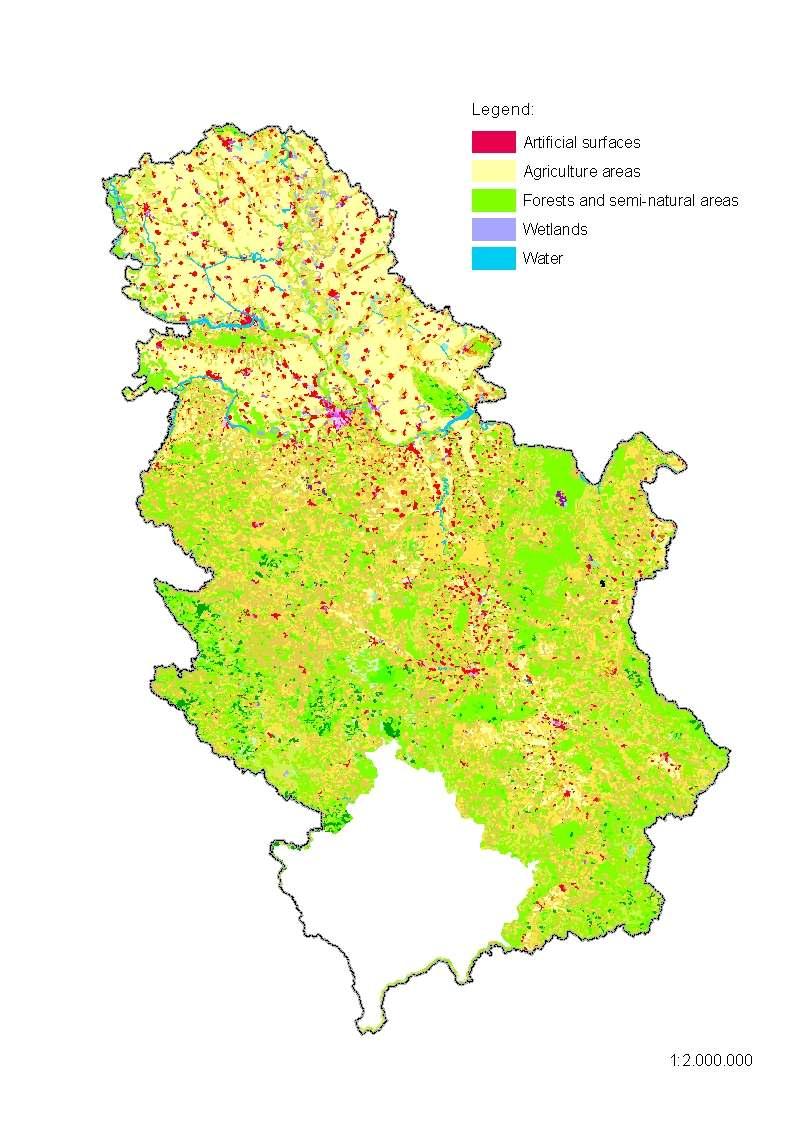 Figure 9: CORINE Land-cover of