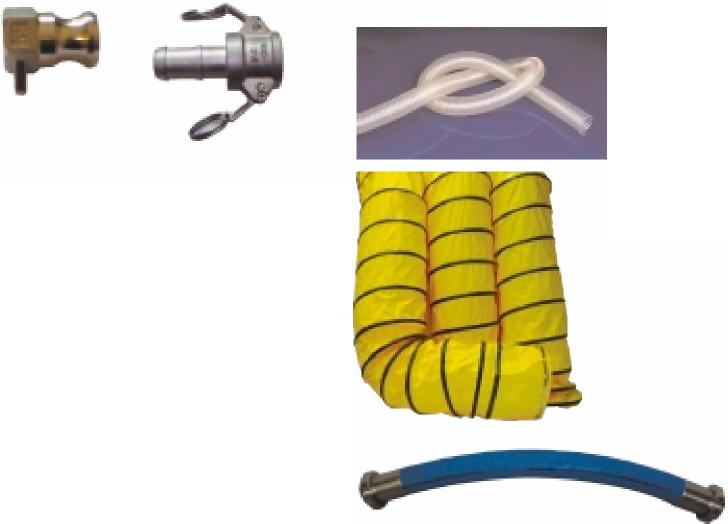 The tension between each other of the wire spirals gives the hose its pressure capability.