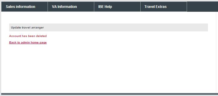 On the Update Travel Arranger page, you can edit the details of a Travel Arranger or delete a Travel Arranger profile.