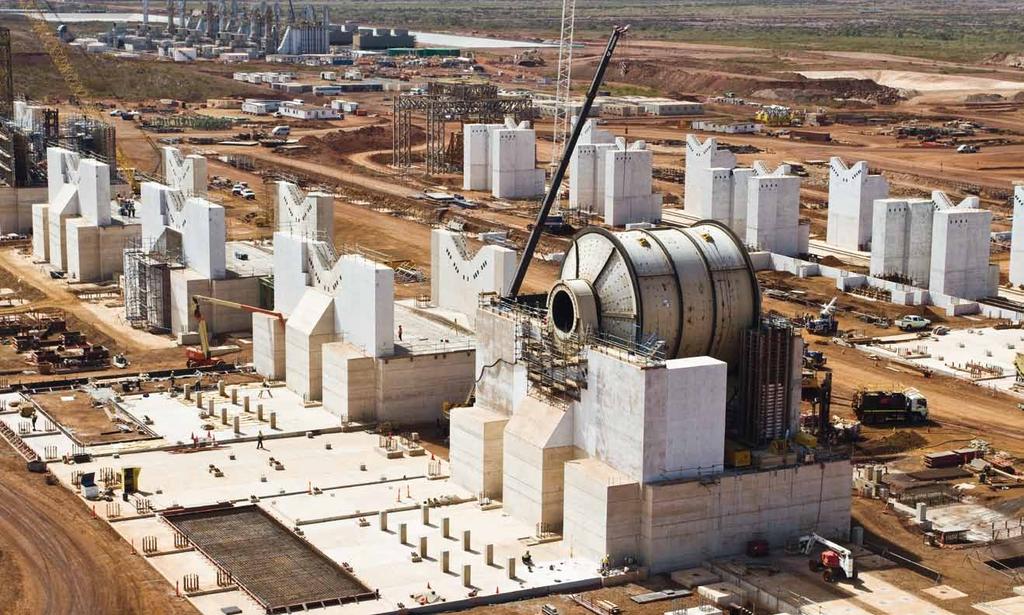 Civil Construction Mining infrastructure In Western Australia, BGC Contracting completed extensive civil and concrete works for MCC Mining (WA) for giant autogenous grinding mills, overland