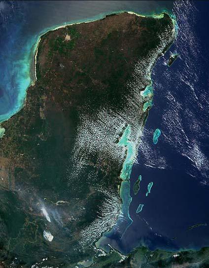 Nichupte and Puerto Morelos Lagoons are in the north east Caribbean