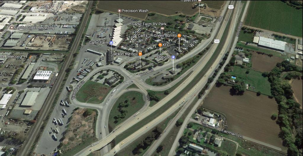 6/7/2017 Google Maps Highway & Monterey Road, Gilroy, CA Gilroy, CA 5980 Travel Park Circle, Gilroy, CA ±1.