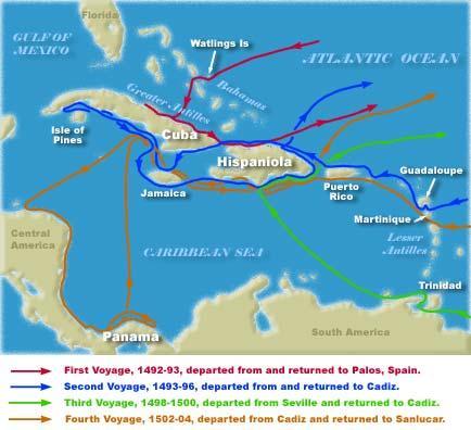 The End of the Voyage and Columbus s Legacy In 1502, Columbus would discover the following places (Central America and Panama) His