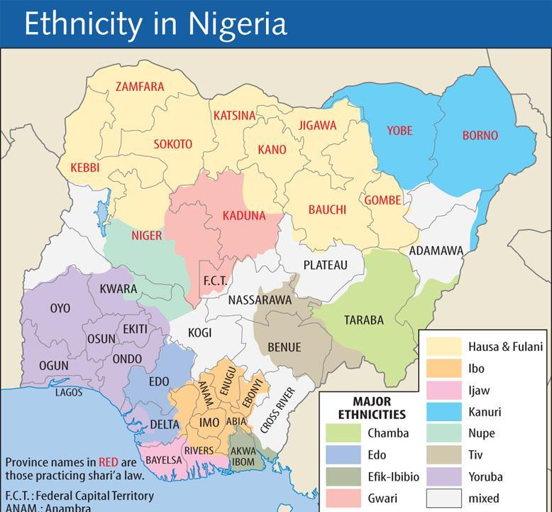 Nigeria 250 Ethnic Groups Major Ethnic