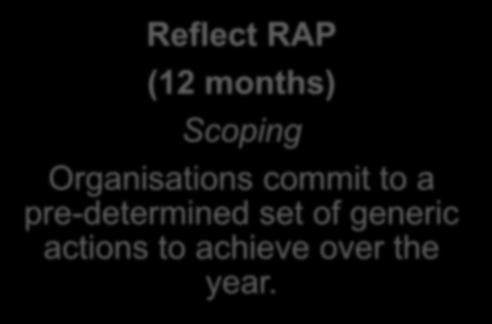 RAP Framework Innovate RAP (2 years) Implementing