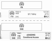 Infotainment sistem 117 (7) INFORMATION [INFO] dugme Prikažite informacije o emitovanim radio ili DAB stanicama.