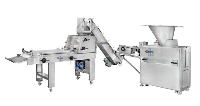 Lines Straight Dough Line ECO Capacity: Up to 1200 pieces/h The conical rounder is replaced by a hander-up system mounted on extended outfeed conveyor of the divider. Technical Capacity.