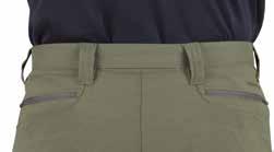 pockets Hip pocket for phone or extra magazine Additional back zip pockets for secure storage above wallet pockets Concealed pocket at center back 96% nylon / 4% spandex 30-44 even sizes (30, 32, 34,