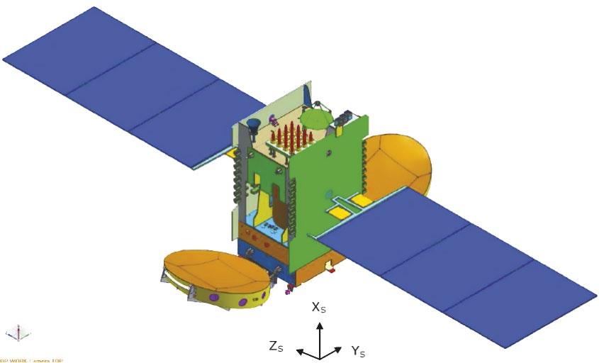 GSAT 15 Customer ISRO Prime contractor ISRO Mission Telecommunications services, emergency communications and navigation Mass 3,164 kg at liftoff Stabilization 3 axis Dimensions 3 m x 1.