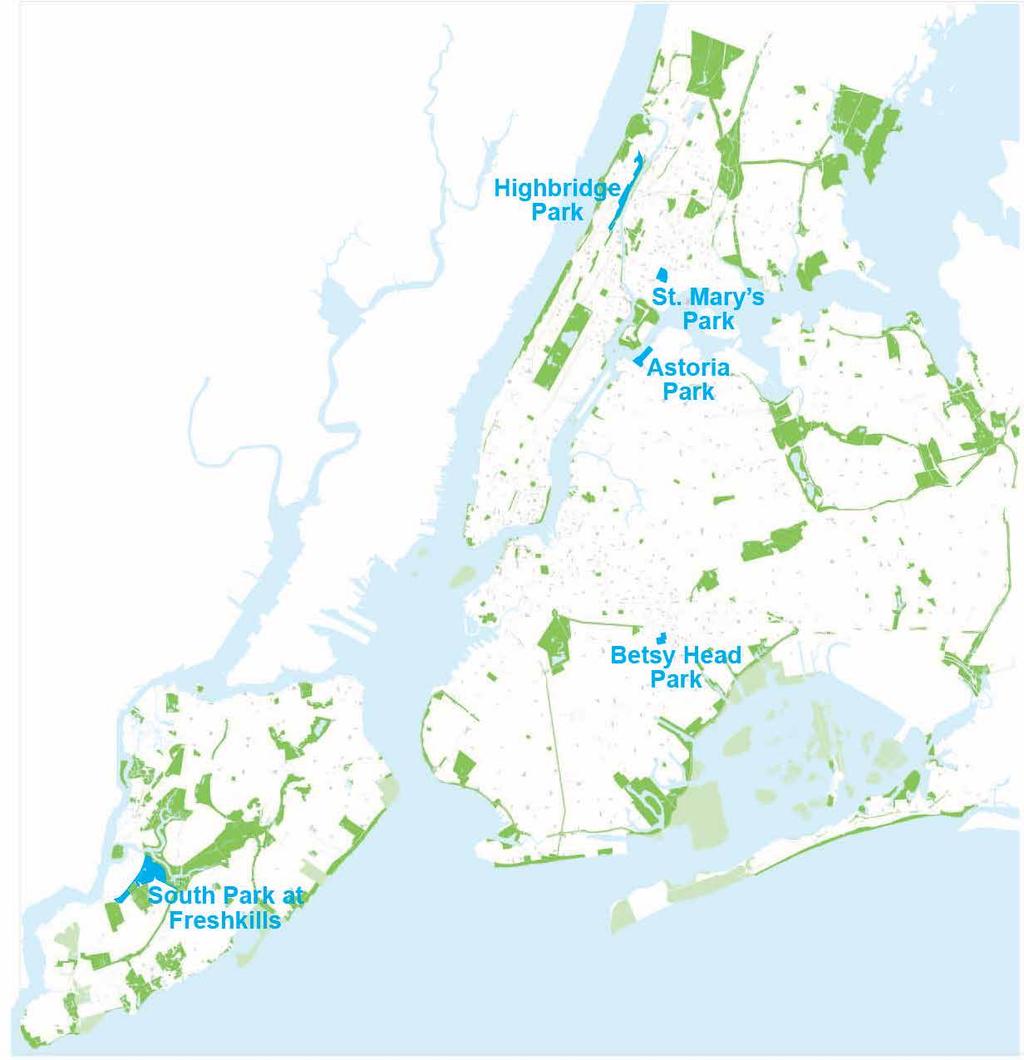 ANCHOR PARKS OVERVIEW NYC PARKS WILL INVEST $150 MILLION TO RENOVATE FIVE NEIGHBORHOOD ANCHOR PARKS ONE IN EACH BOROUGH