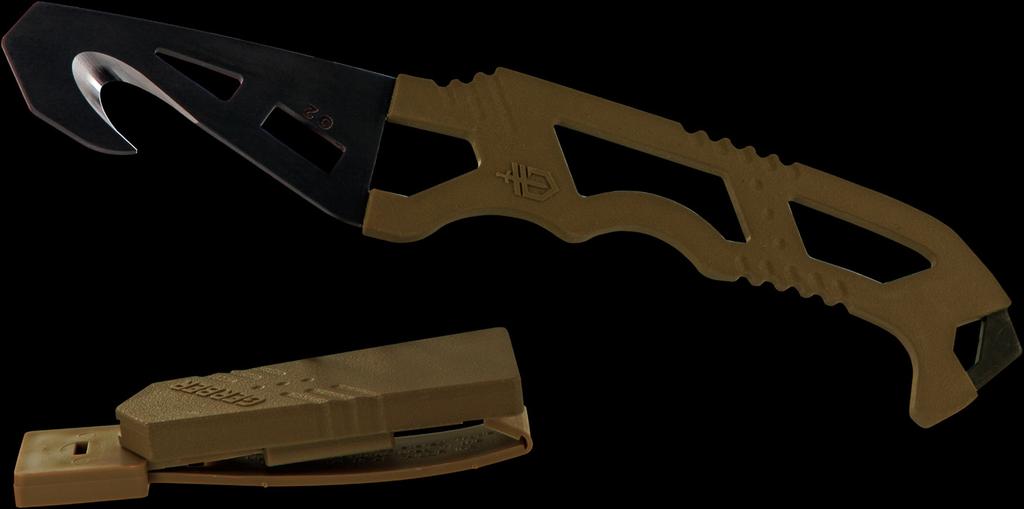 CRISIS HOOK KNIFE What started out as a specialty rescue tool for Military First Responders has become an everyday essential for all types of soldiers.