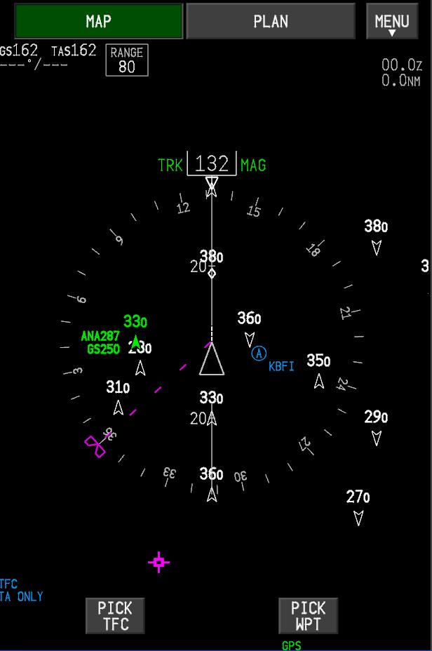 787 ADS-B In Provides suite of situational awareness applications Airborne Traffic Display (AIRB) Visual Separation on