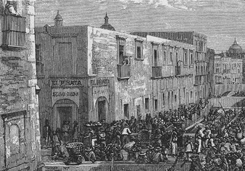 Revolt of Los Polkos Mexico City Feb.26-Mar 23, 1847 govt.