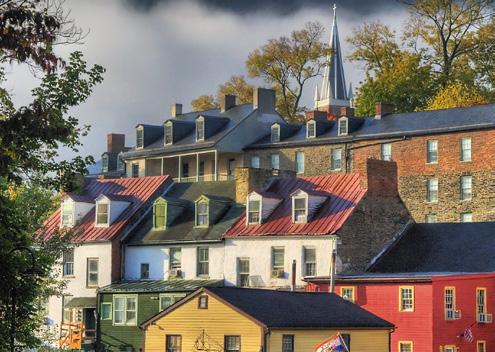 The entire town of Harpers Ferry is a registered historic district, with many homes and other buildings that date from the late 18th through the early 20th centuries.
