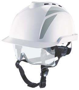HI VIS CAP ATTACHED NECK FLAP Style: 41583W High Vis Neck Flap with climbing attachment clips VENTED V GUARD 930 HARD HAT WITH VISOR Style: 41624W The MSA V-Gard 930 is a balanced, modern helmet with