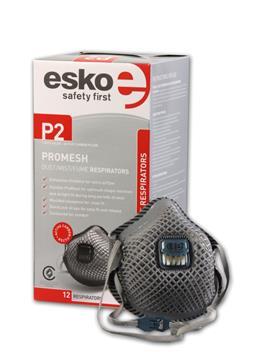 AS/NZS 1715 ID No 1508 PRO MESH P2 VALVED CARBON DUST MASK Style: 40601CAW Flexible mesh which ensures optimum shape retention for a perfect, airtight fit.