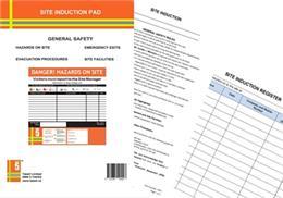 TAKE 5 SITE INDUCTION PAD Style: 41139W The Site Induction Pad provides a Summary Site Induction checklist to assist new personnel with the induction