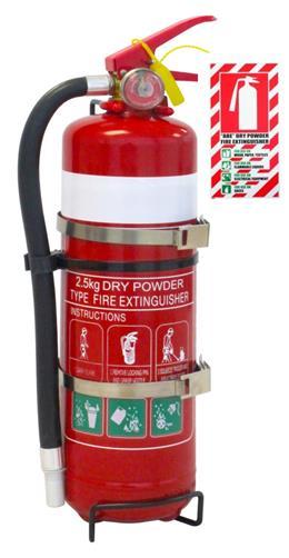 TAGGED 40077 FIRE EXTINGUISHER ABE 2.5KG Style: 63011W Flame Fighter ABE Dry Powder Fire Extinguishers are an ideal multi-purpose extinguisher for home, office and commercial use The 2.