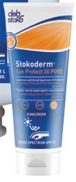 DEB STOCKODERM SUN PROTECT 50+ SUNSCREEN Style: 41081W Water resistant SPF50+ sunscreen for use to protect the skin against the sun s harmful UV-A (ageing) and UV-B (burning) rays.