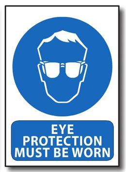 PVC EYE PROTECTION SIGN 240X340 Style: 40167W