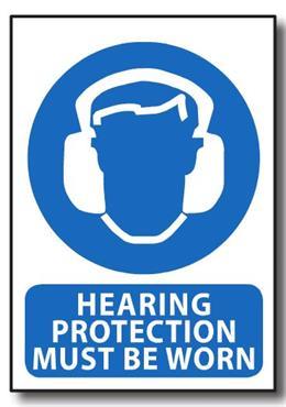 PVC HEARING SIGN Style: 40168W Hearing