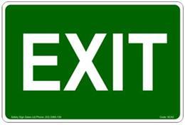 PVC LARGE EXIT SIGN Style: 40190W Exit sign PVC