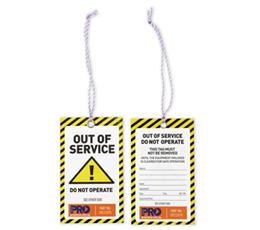 SAFETY TAGS "CAUTION" 100 PKT Style: 40785W 125mm x 75mm Non tear/all weather