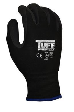 27cm Sizes M-2XL SUB-ZERO TUFF GLOVE Style: 50157W Acrylic wool liner for cold weather work Multi-layered Gripmaster technology prevents oil penetration while repelling water ensuring excellent grip