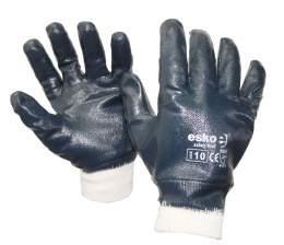 NITRILE FULL DIP BLUE GLOVE Style: 50021W Super-guard blue Heavy wight fully dipped blue nitrile glove for full hand protection Abasion and chemical resistant Knitted wrist to exclude debris.