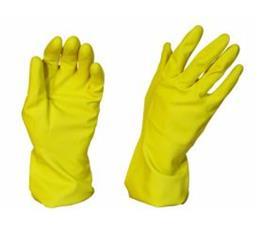 friendly cotton Flock lining Flexible and sensitive RUBBER GLOVE YELLOW Style: