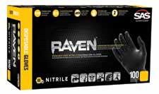 Hand Protection Category RAVEN Nitrile Gloves Made from 6-mil nitrile with textured grip and beaded cuff.