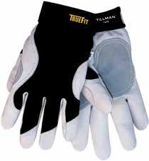 Features reinforced thumb, nylon spandex back, hook-and-loop closure and longer elastic cuff for added protection. 6 Pk/Cs.